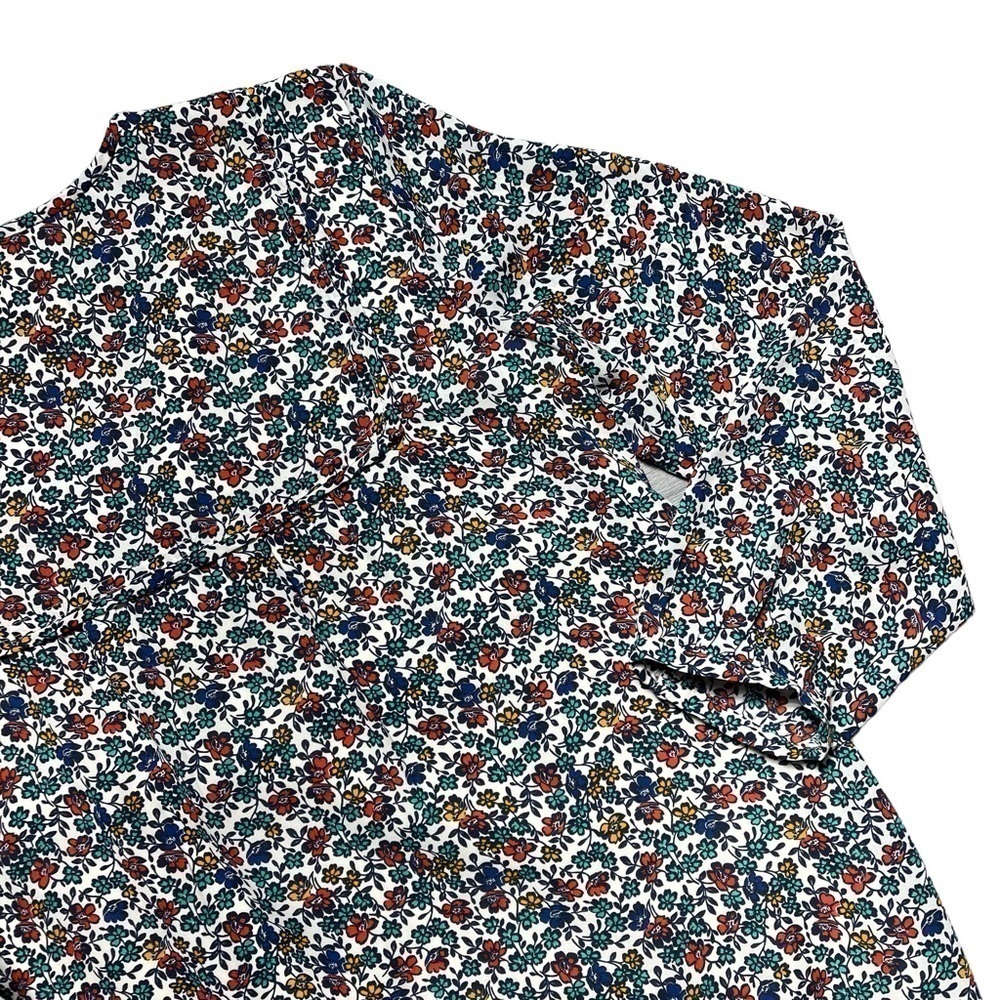 J. Crew Micro Floral V Neck Long Sleeve Mini Dress XS - Picture 9 of 9